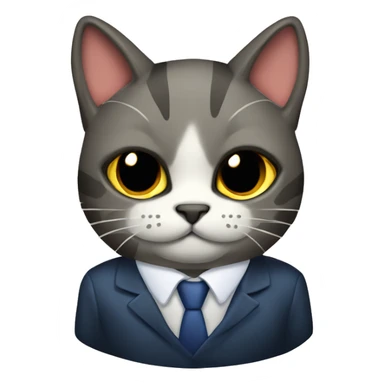 gato musculoso con sombre y un traje  sticker