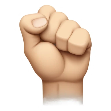 a fist looking up with index and pinky fingers straight  sticker