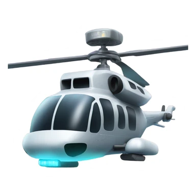 Helicopter with shining lights sticker
