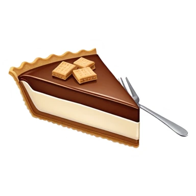 Chocolate cream pie with graham cracker crust  sticker