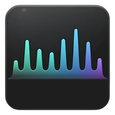 full black audio spectrum, the spectrum is white sticker