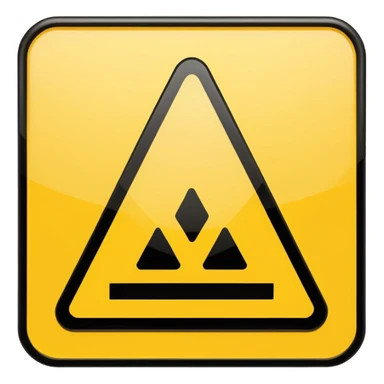triangle warning sign with exclamation mark sticker