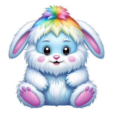 easter rainbow baby bunny yeti sticker