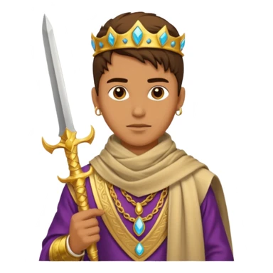 Desert Prince – sand scarf + gold dagger,Golden Princes. sticker