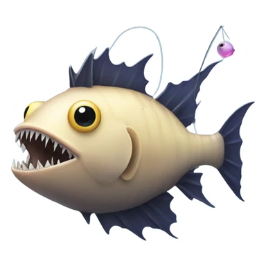 deep sea anglerfish with lure sticker