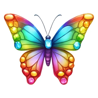 One Shiny-Sparkly-Rainbow-Crystal-Gem-Butterfly-Crystal-Fly sticker