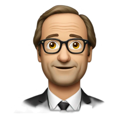 François Hollande hipster  sticker