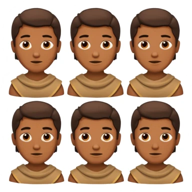 create an emoji set of a man from bronze age doing different emotions sticker