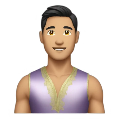 asian ballroom latin male dancer sticker
