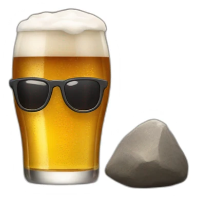 the rocks en train de boire une bière sticker