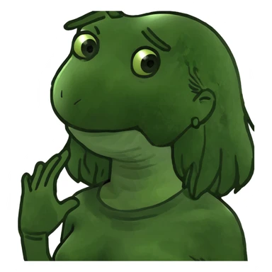 A girl with one hand on her heart sticker