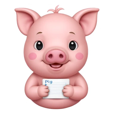 Inspirational good morning with pig sticker