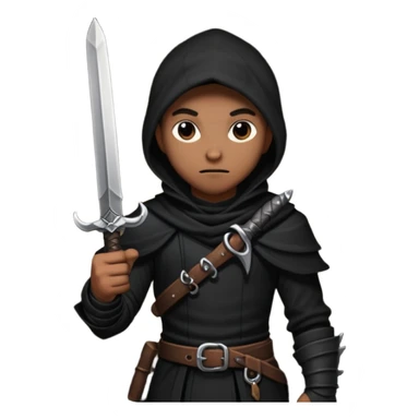 Dungeon and dragons thief in all black sticker