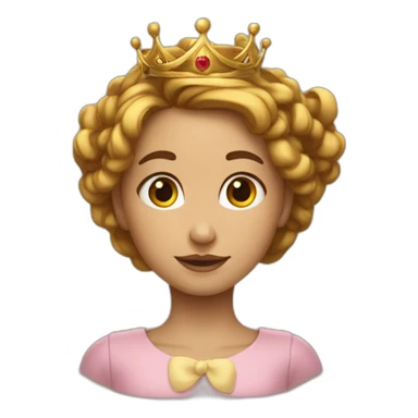 fille métisse avec une couronne et un noeud dans les cheveux  sticker
