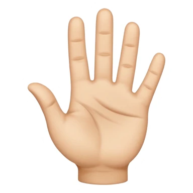  Create a emoji of an open hand but keep the thumb and little finger closed inward sticker