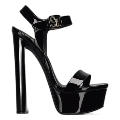 ysl black patent TRIBUTE PLATFORM SANDAL PATENT LEATHER sticker