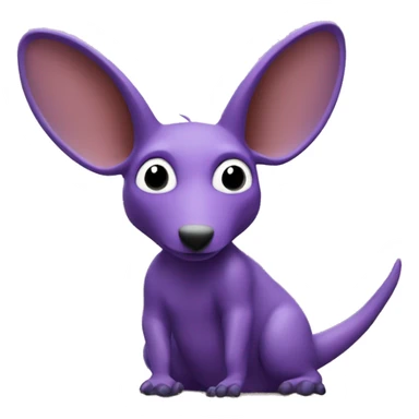 purple Aardvark watching a radar screen sticker