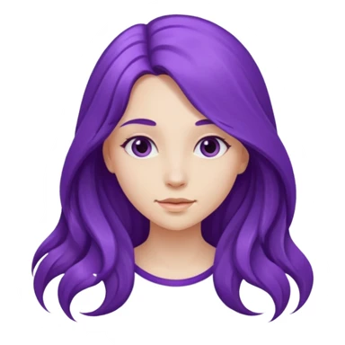 Purple girl sticker
