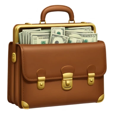 Money filled briefcase sticker