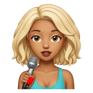 doja cat with mic sticker