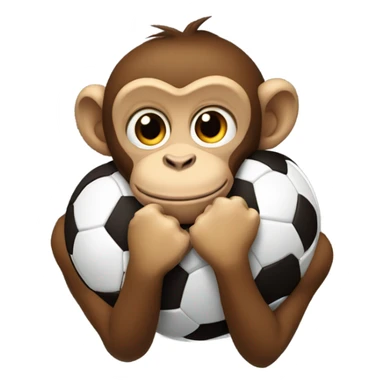 Monkey cradle football sticker