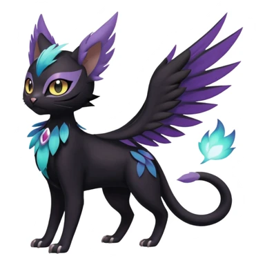 Meloetta-Purrloin-Nargacuga-Pokémon-Fakémon-fusion-hybrid-creature sticker
