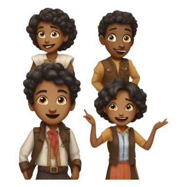 Brown girls and boys parody sticker