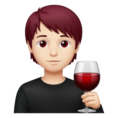 Bebendo vinho  adolescente emo masculino sticker