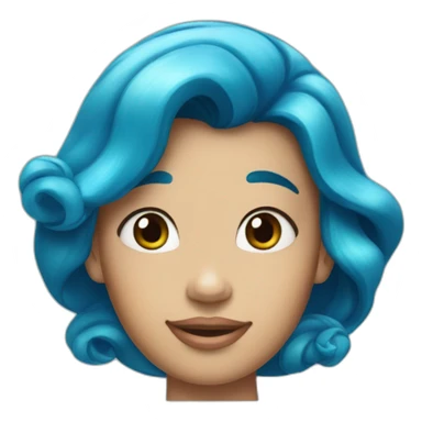 The little mermaid with blue hair sticker