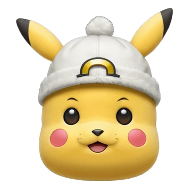 A Pikachu hat black  sticker
