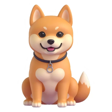 shiba inu with muscles sticker