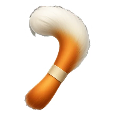 fox tail with a brush sticker