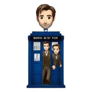 David-Tennant-in-the-TARDIS sticker