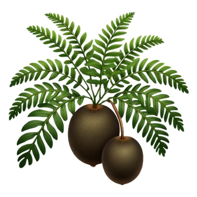Black kiwi fern sticker