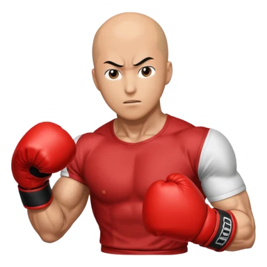 Saitama red hand punch with a boxing glove sticker