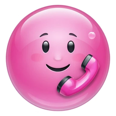 pink phone call \caller id bubble sticker