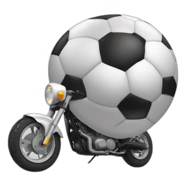 Ballon de foot qui conduit une moto sticker