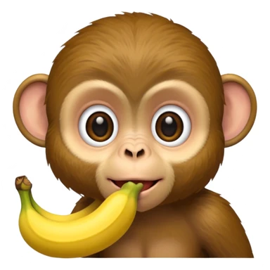 retarded looking monkey sucking a banana sticker