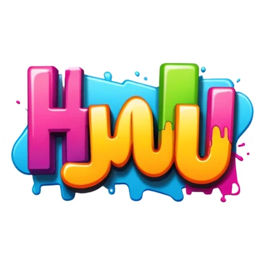 Graffiti the word huh sticker