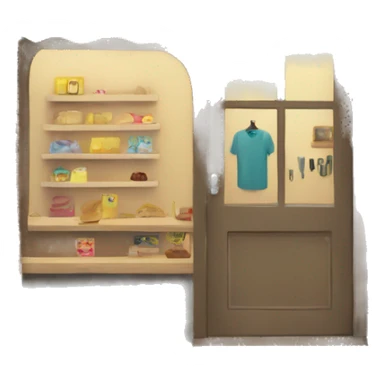 a shop with scissors on it sticker