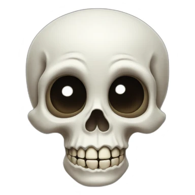 Goofy skull sticker