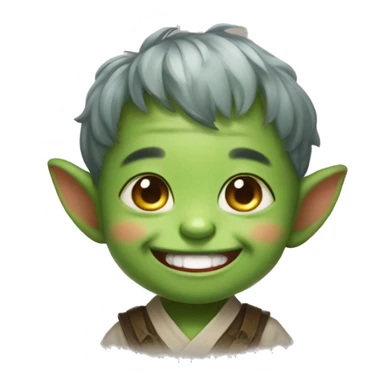 Korea's cute baby goblin smiling brightly sticker