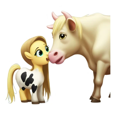 fluttershy with a cow sticker
