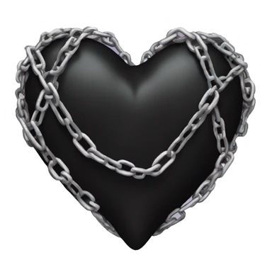 black heart wrapped in chains sticker