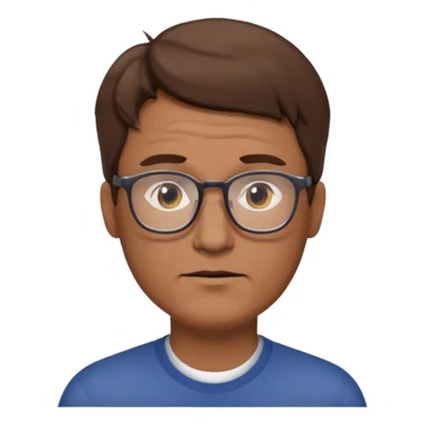 Un locutor de radio, pelo moreno, con gafas, entrado en años sticker