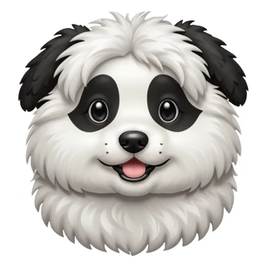 a black and white doodle dog sticker