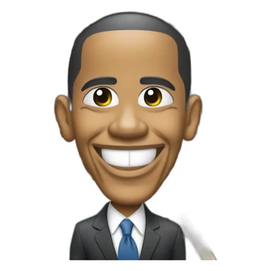 Barack Obama dans la tour Eiffel sticker