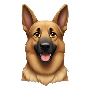German Shepard dog with floppy ears  sticker