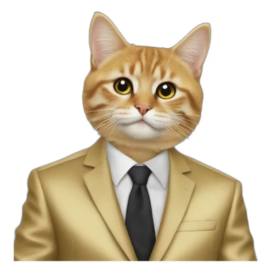 gatito meme con traje the weeknd sticker