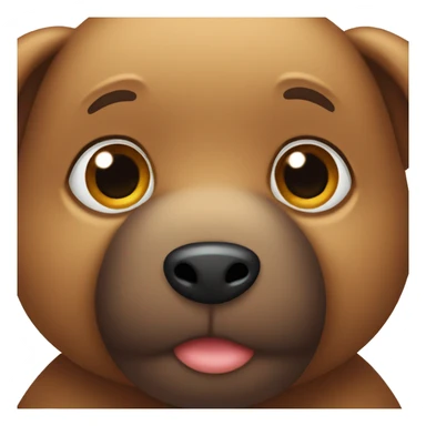 tedy with big brown eyes sticker